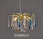 Modern Crystal Chandeliers - Luxury Living and Dining Room Lighting with Bar Design, Featuring Branch Pendant Lights and Crystal Water Drop Accents