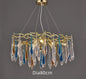 Modern Crystal Chandeliers - Luxury Living and Dining Room Lighting with Bar Design, Featuring Branch Pendant Lights and Crystal Water Drop Accents