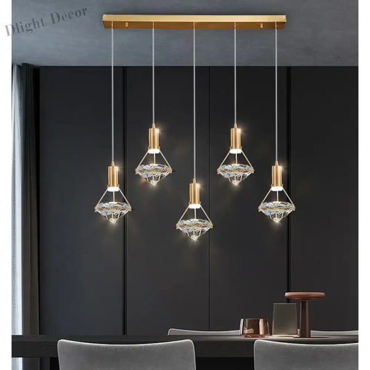Modern Crystal LED Pendant Lights - Elegant Hanging Chandeliers for Living Rooms, Dining Areas, Kitchens, Restaurants, Bars, and Home Decor