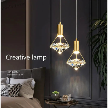 Modern Crystal LED Pendant Lights - Elegant Hanging Chandeliers for Living Rooms, Dining Areas, Kitchens, Restaurants, Bars, and Home Decor