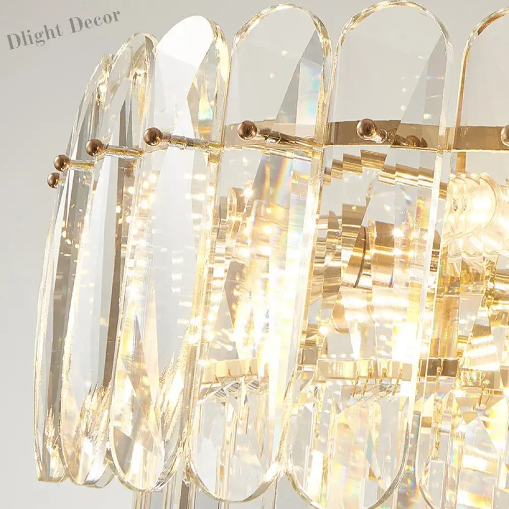 Modern Crystal LED Pendant Lights - Gold Elegance for Living Rooms, Kitchens, Dining Rooms, and Bedrooms in Nordic Loft Style