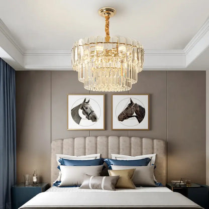 Modern Crystal LED Pendant Lights - Gold Elegance for Living Rooms, Kitchens, Dining Rooms, and Bedrooms in Nordic Loft Style