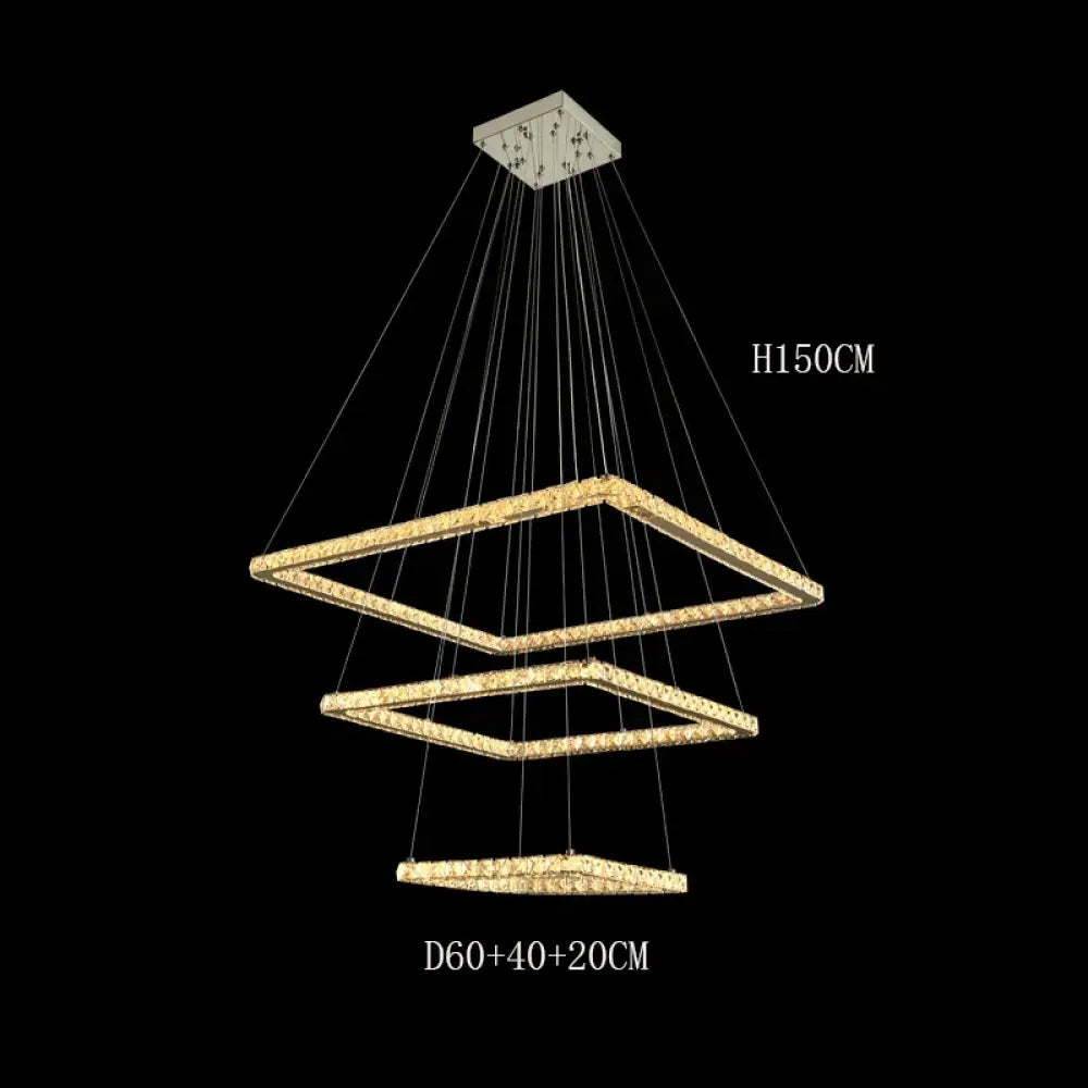 Modern Crystal Pendant Light - LED Chandeliers for Living and Dining Rooms
