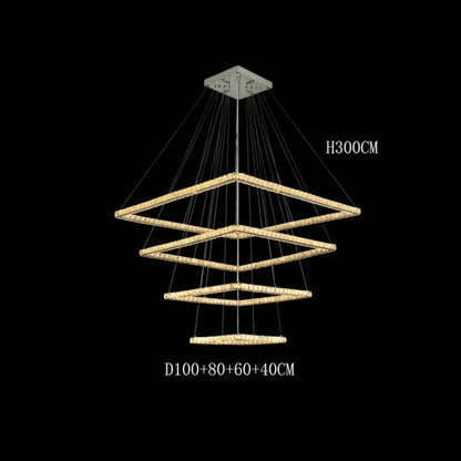 Modern Crystal Pendant Light - LED Chandeliers for Living and Dining Rooms
