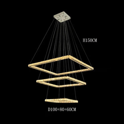 Modern Crystal Pendant Light - LED Chandeliers for Living and Dining Rooms