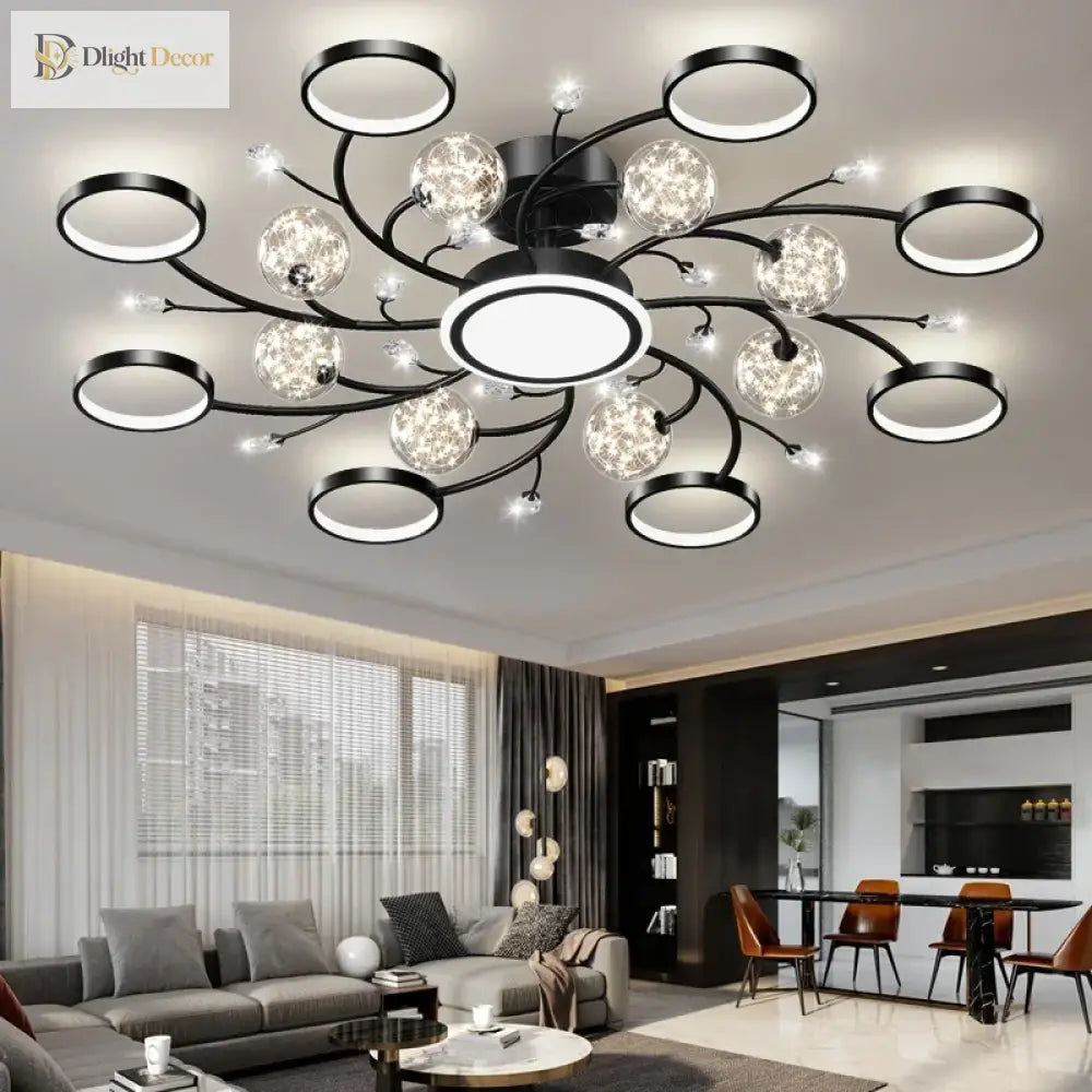 Modern Gold Flush Mount Light | Modern Bedroom Lighting