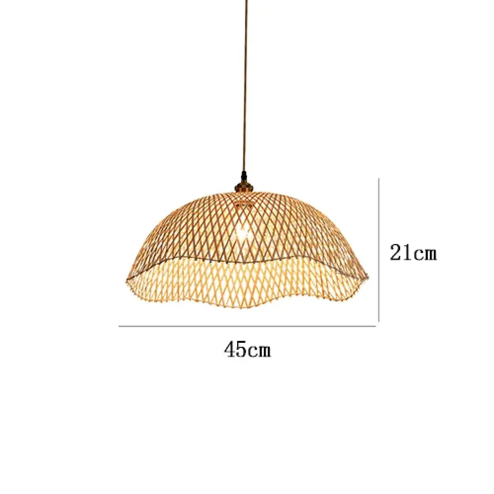 Modern Hand-Woven Bamboo Pendant Lights - Artistic Rattan Wicker Chandeliers for Dining Rooms and Bedroom Lighting