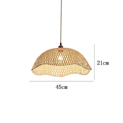 Modern Hand-Woven Bamboo Pendant Lights - Artistic Rattan Wicker Chandeliers for Dining Rooms and Bedroom Lighting