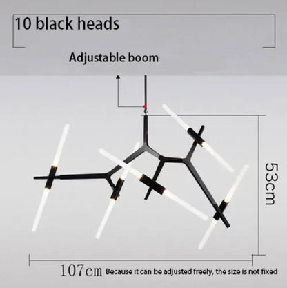 Modern LED Chandeliers - Gold and Black Ceiling Hanging Lighting - Perfect for Dining, Kitchen, Living Room, Bedroom Indoor Decor - Suspension Pendant Lamp