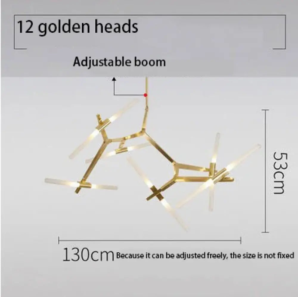 Modern LED Chandeliers - Gold and Black Ceiling Hanging Lighting - Perfect for Dining, Kitchen, Living Room, Bedroom Indoor Decor - Suspension Pendant Lamp