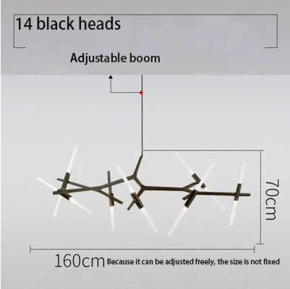 Modern LED Chandeliers - Gold and Black Ceiling Hanging Lighting - Perfect for Dining, Kitchen, Living Room, Bedroom Indoor Decor - Suspension Pendant Lamp