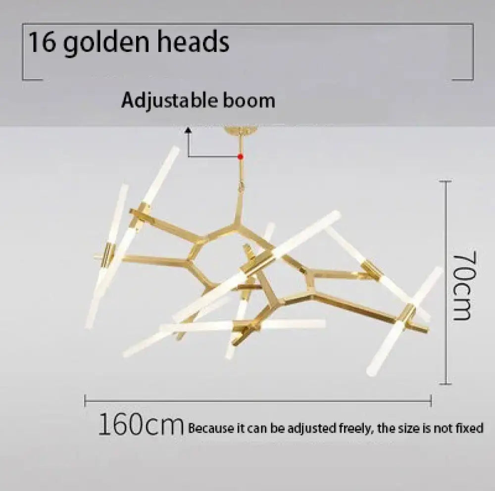 Modern LED Chandeliers - Gold and Black Ceiling Hanging Lighting - Perfect for Dining, Kitchen, Living Room, Bedroom Indoor Decor - Suspension Pendant Lamp