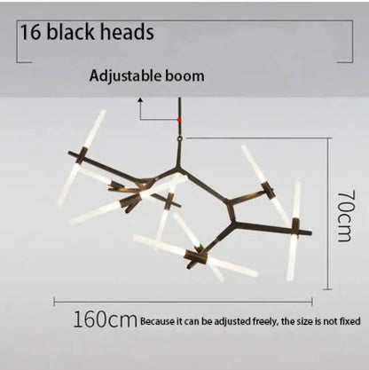 Modern LED Chandeliers - Gold and Black Ceiling Hanging Lighting - Perfect for Dining, Kitchen, Living Room, Bedroom Indoor Decor - Suspension Pendant Lamp