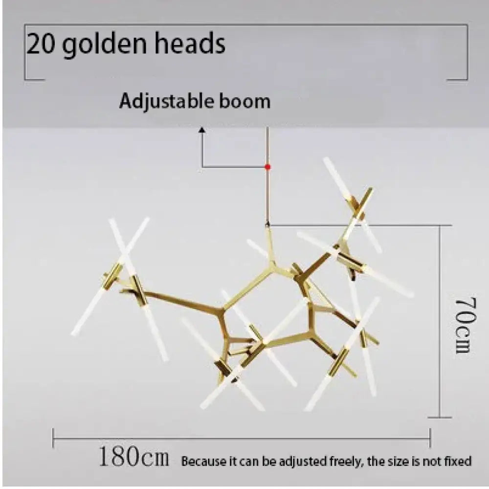 Modern LED Chandeliers - Gold and Black Ceiling Hanging Lighting - Perfect for Dining, Kitchen, Living Room, Bedroom Indoor Decor - Suspension Pendant Lamp