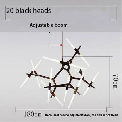 Modern LED Chandeliers - Gold and Black Ceiling Hanging Lighting - Perfect for Dining, Kitchen, Living Room, Bedroom Indoor Decor - Suspension Pendant Lamp