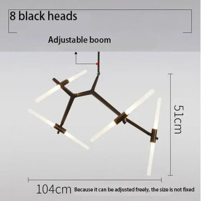 Modern LED Chandeliers - Gold and Black Ceiling Hanging Lighting - Perfect for Dining, Kitchen, Living Room, Bedroom Indoor Decor - Suspension Pendant Lamp