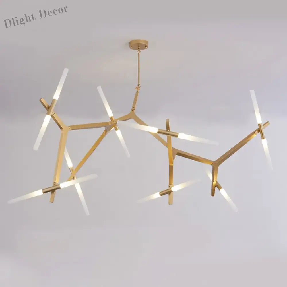 Modern LED Chandeliers - Gold and Black Ceiling Hanging Lighting - Perfect for Dining, Kitchen, Living Room, Bedroom Indoor Decor - Suspension Pendant Lamp