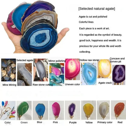 Modern LED Crown Agate Ceiling Chandeliers - Light Luxury Elegance for Living and Dining Spaces