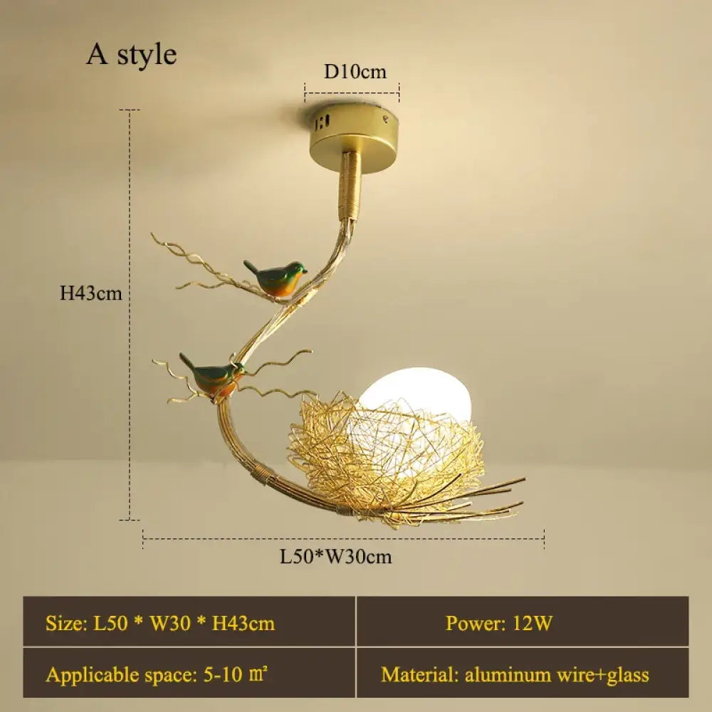 Modern LED Gold Bird's Nest Chandeliers - Illuminate Your Living, Dining, and Kitchen Spaces with Unique Elegance