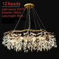 Modern LED Leaf Crystal Ceiling Chandeliers - Elegance for Living, Dining, and Bedrooms
