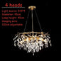 Modern LED Leaf Crystal Ceiling Chandeliers - Elegance for Living, Dining, and Bedrooms