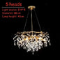 Modern LED Leaf Crystal Ceiling Chandeliers - Elegance for Living, Dining, and Bedrooms