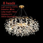 Modern LED Leaf Crystal Ceiling Chandeliers - Elegance for Living, Dining, and Bedrooms
