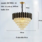 Modern LED Luxury Black Gold Crystal Chandeliers - Elegant Indoor Lighting Fixture for Living and Dining Rooms