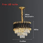 Modern LED Luxury Black Gold Crystal Chandeliers - Elegant Indoor Lighting Fixture for Living and Dining Rooms