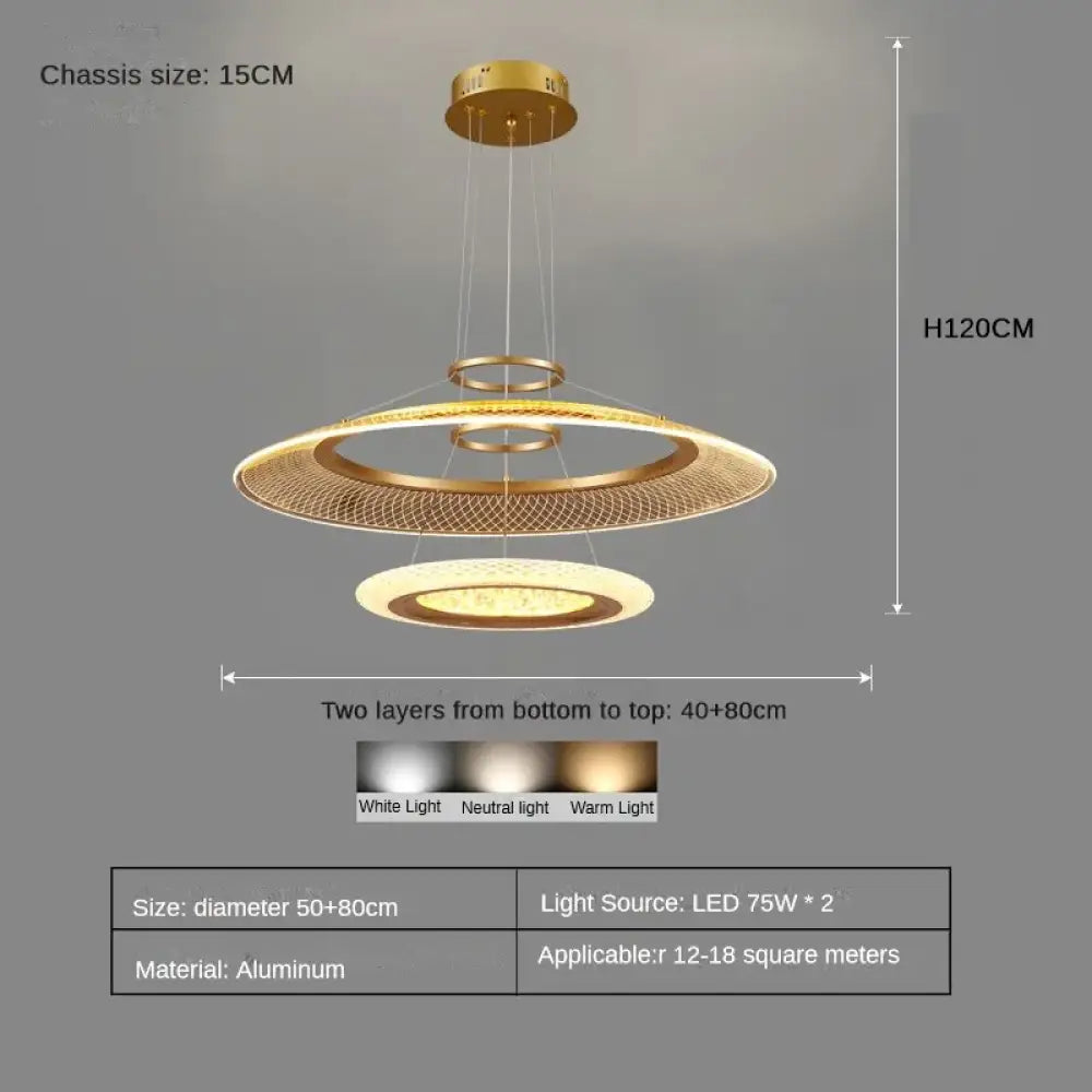 Modern LED Screw Ceiling Chandeliers - Luxury Ring Pendant Lights for High-End Living and Dining Rooms