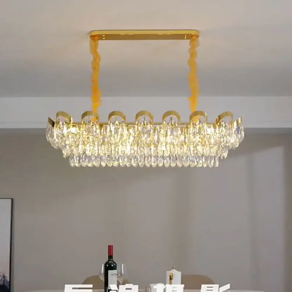 Modern LED Sunflower Crystal Ceiling Chandeliers - Bionic Elegance for Living and Dining Spaces
