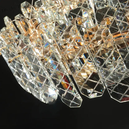 Modern Lustre Crystal LED Pendant Lights - Elegant Illumination for Living, Dining, and Bedroom Spaces