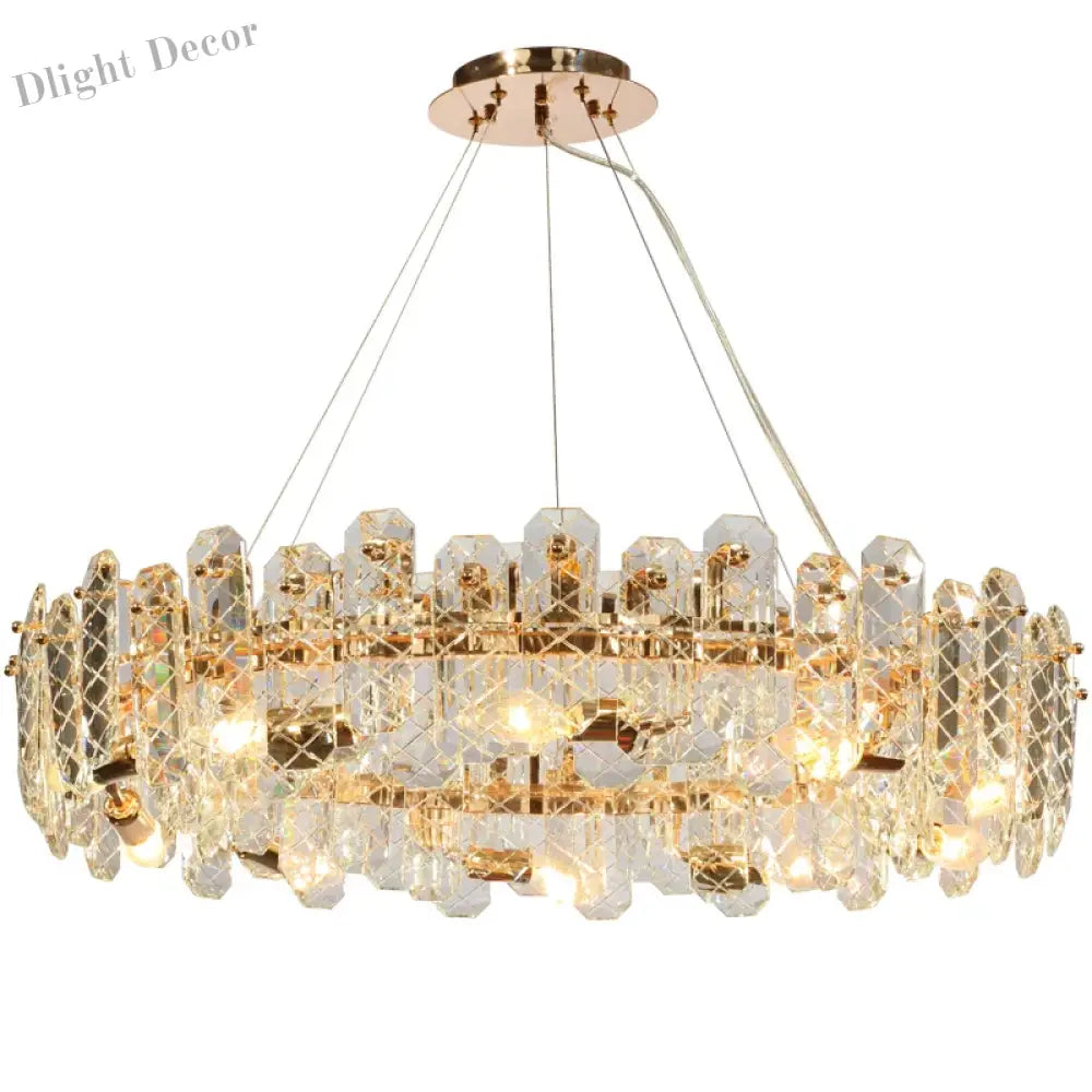 Modern Lustre Crystal LED Pendant Lights - Elegant Illumination for Living, Dining, and Bedroom Spaces