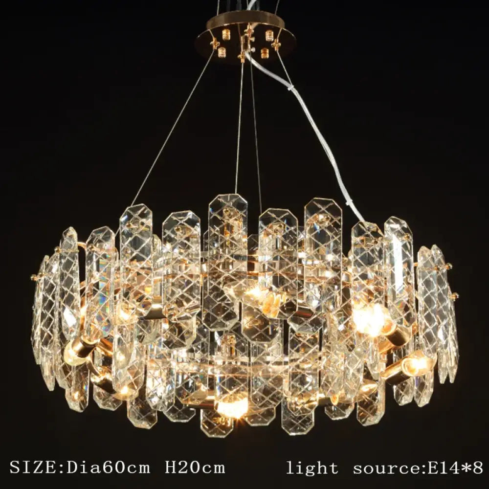 Modern Lustre Crystal LED Pendant Lights - Elegant Illumination for Living, Dining, and Bedroom Spaces
