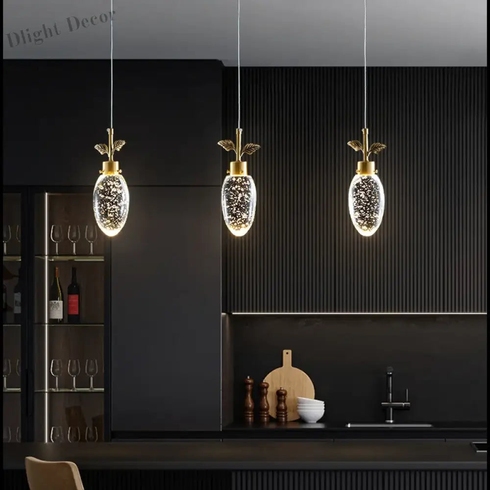Modern luxury all-copper crystal lamp restaurant LED chandelier Nordic home interior lighting bedroom kitchen Pendant Lights