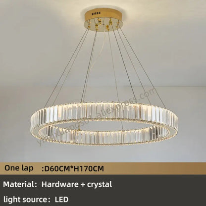Modern Luxury Crystal Chandeliers - Golden Chandelier Lighting for Living Rooms, Stairs, and Duplex Halls