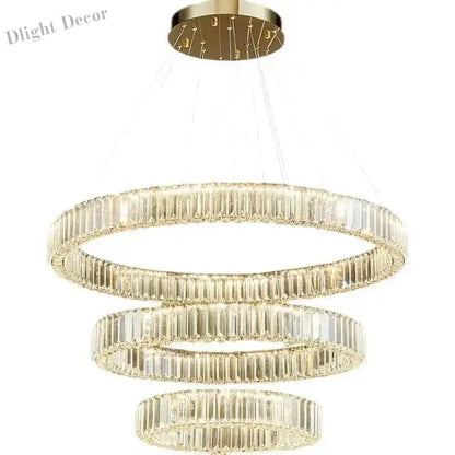 Modern Luxury Crystal Chandeliers - Golden Chandelier Lighting for Living Rooms, Stairs, and Duplex Halls