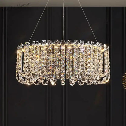 Modern Luxury Crystal LED Chandeliers - Illuminating Elegance for Living and Dining Rooms