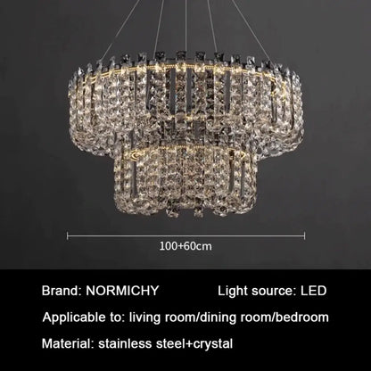 Modern Luxury Crystal LED Chandeliers - Illuminating Elegance for Living and Dining Rooms