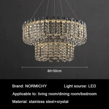 Modern Luxury Crystal LED Chandeliers - Illuminating Elegance for Living and Dining Rooms