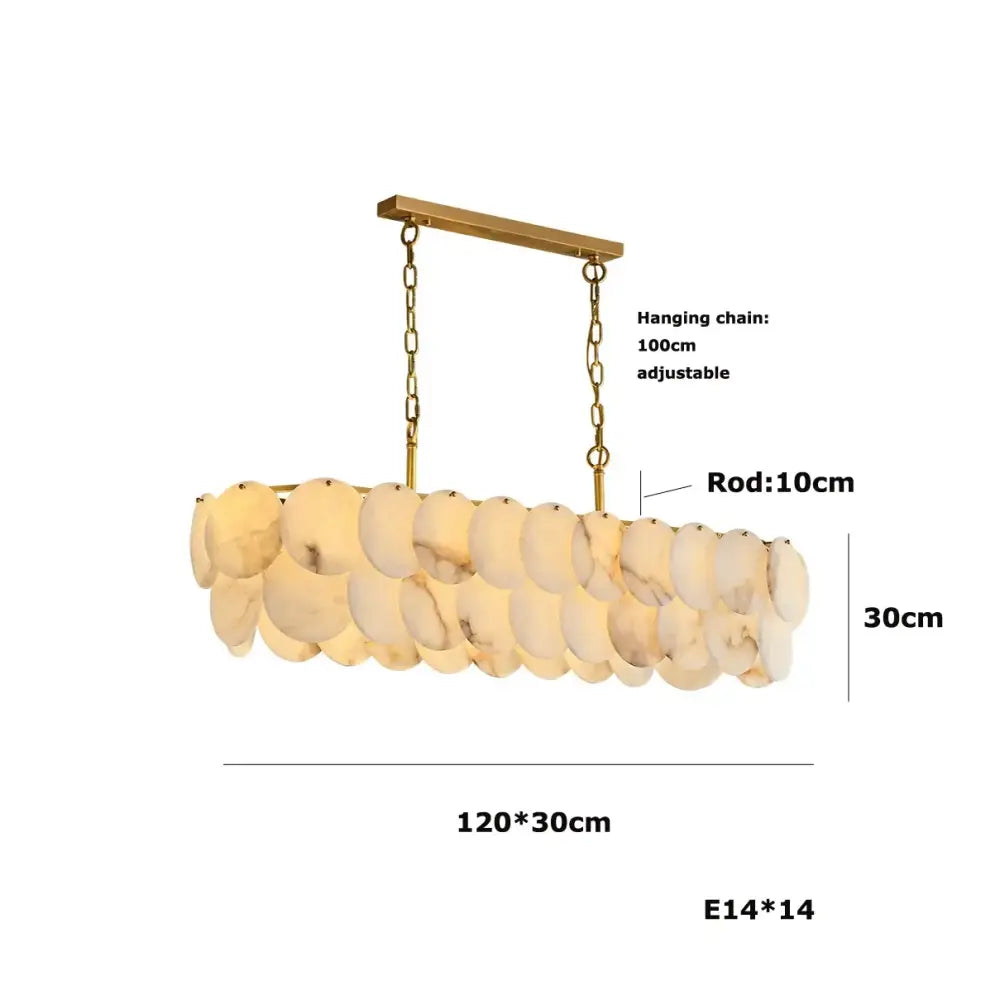 Modern Luxury LED Natural Marble Chandeliers - Illuminating Elegance for Living, Dining, and Kitchen