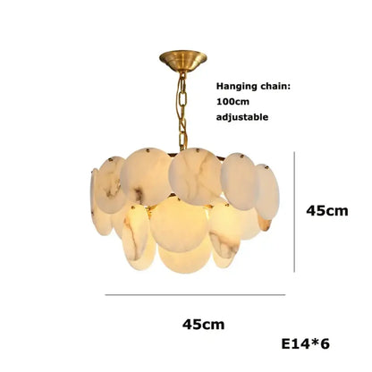 Modern Luxury LED Natural Marble Chandeliers - Illuminating Elegance for Living, Dining, and Kitchen