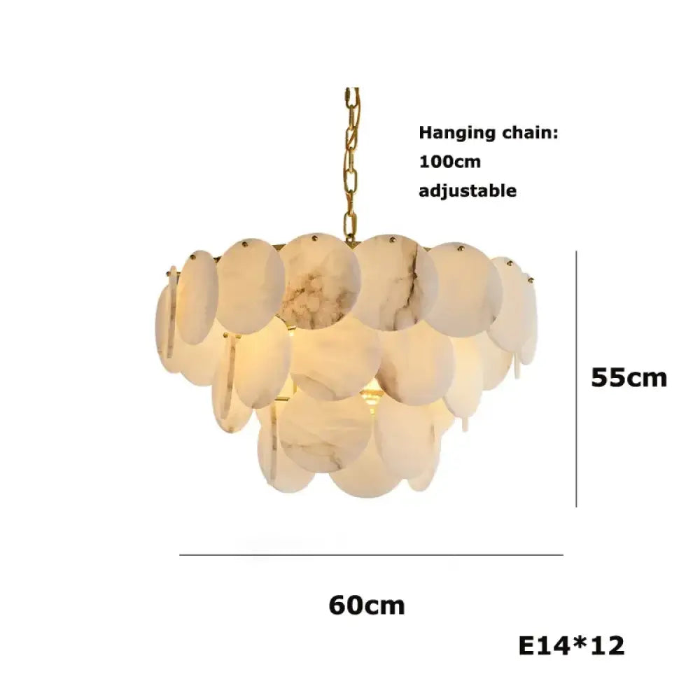 Modern Luxury LED Natural Marble Chandeliers - Illuminating Elegance for Living, Dining, and Kitchen