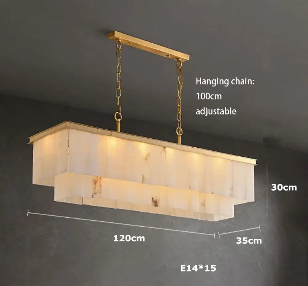 Modern Natural Marble LED Living Room Chandeliers - Elegant Lighting Fixtures for Staircases, Lofts, and Dining Rooms