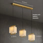 Modern Natural Marble LED Living Room Chandeliers - Elegant Lighting Fixtures for Staircases, Lofts, and Dining Rooms