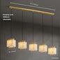 Modern Natural Marble LED Living Room Chandeliers - Elegant Lighting Fixtures for Staircases, Lofts, and Dining Rooms