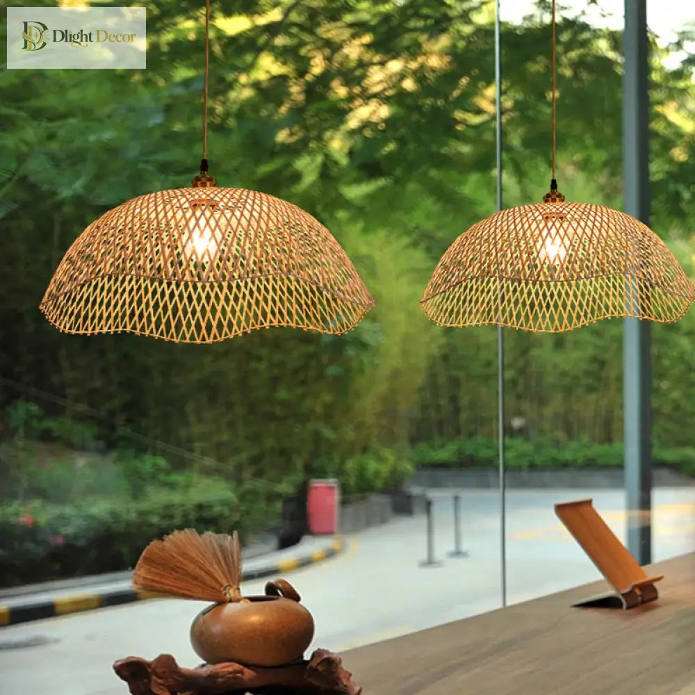 Modern Rattan Pendant Light | Modern Dining Room Lighting