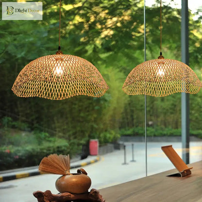 Modern Rattan Pendant Light | Modern Dining Room Lighting