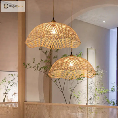 Modern Rattan Pendant Light | Modern Dining Room Lighting