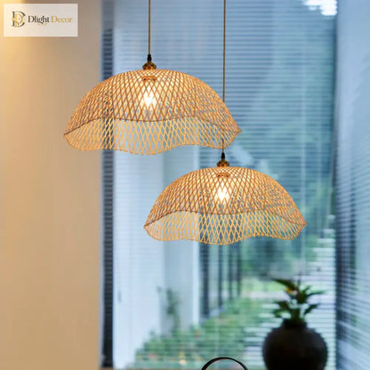 Modern Rattan Pendant Light | Modern Dining Room Lighting